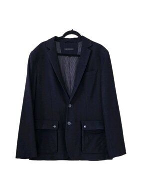 John Varvatos Star USA Blazer Sport Coat Mens 42 Navy Lined Wool Blend Elevated